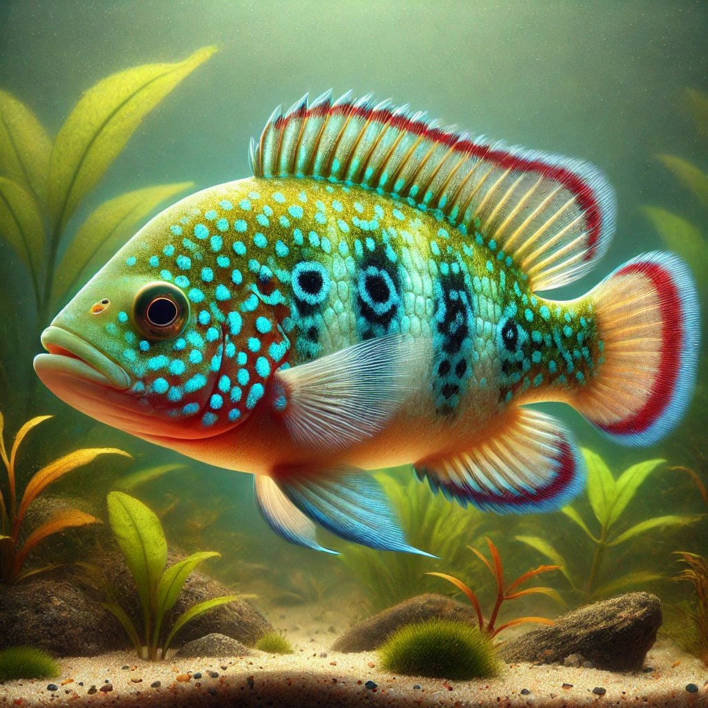 Herichthys cyanoguttatus carpintus Cichlid of Texas