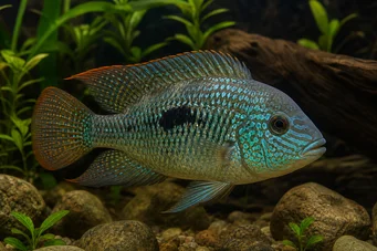 Aequidens rivulatus Biały pasek Acara