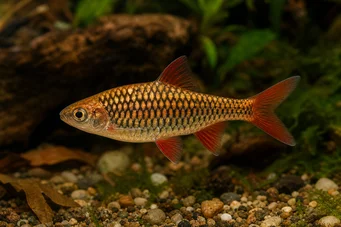 Barbus oligolepis (Broda w kratkę)