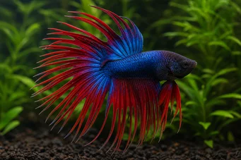 Betta splendens crowntail