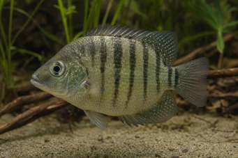 Etroplus suratensis Zielony chromid