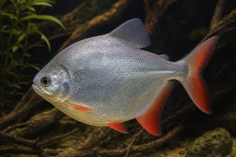 Myleus rubripinnis luna Metaynnis-lune z czerwonym haczykiem