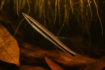 Nannostomus eques (Rurowe usta -do -mouth ołówek)