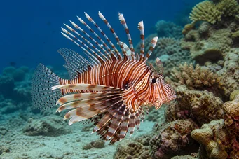 Pterois radiata (Promieniowane ryby punktacyjne)
