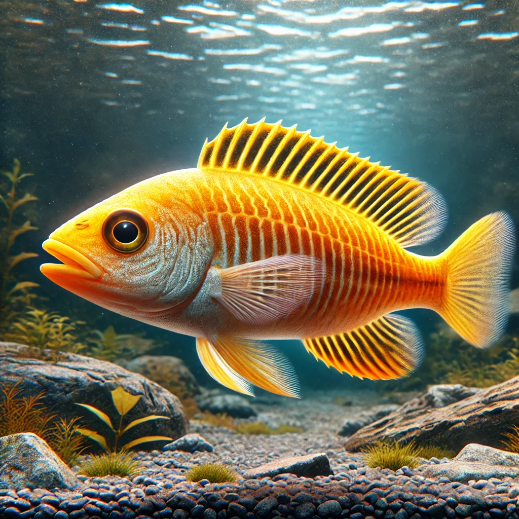 Neolamprologus leleupi Cichlid cytryna