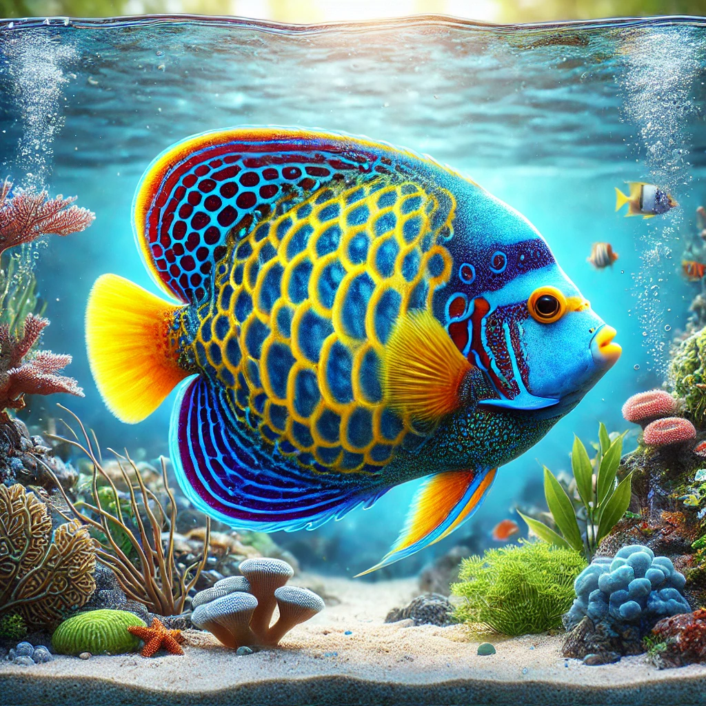 Pomacanthus semicirculat... Półkole