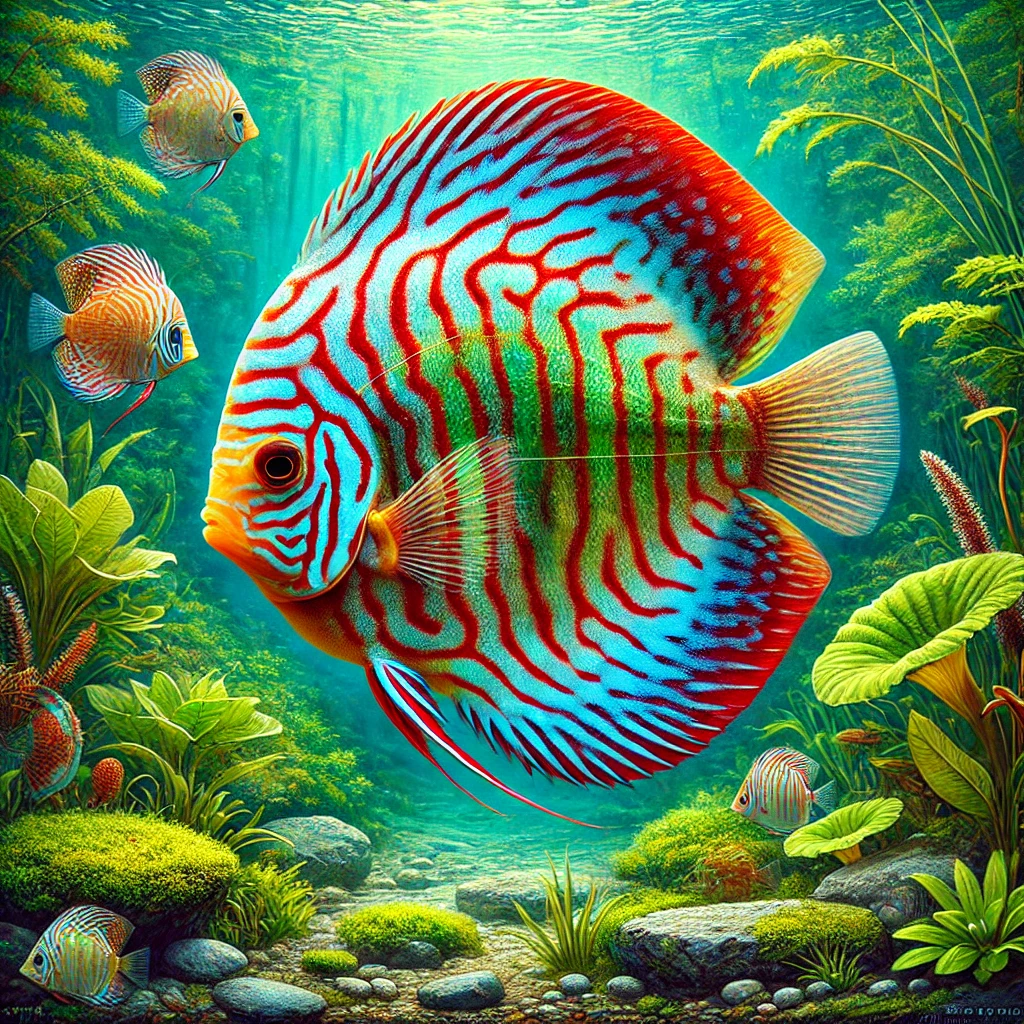 Symphysodon aequifasciatus haraldi (Niebieski dysk)